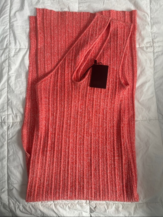 NBD Dresses & Skirts - NBD Coral Ribbed Knit one Shoulder midi Dress